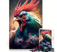 Rompecabezas El Gallo excitado para Adultos, 1000 Piezas, Juguete Inteligente, vínculo Familiar, Corte preciso, Regalo de Temporada 50x75cm