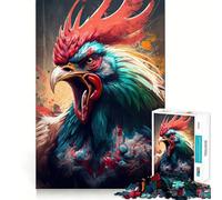 Rompecabezas El Gallo excitado para Adultos, 1000 Piezas, Juguete Inteligente, vínculo Familiar, Corte preciso, Regalo de Temporada 50x75cm