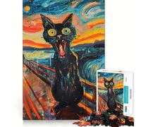 Rompecabezas El Gato gritón para Adultos, 1000 Piezas Fortalece la Memoria y Alivia el estrés Obra de Arte Bordes Finos 38x52cm