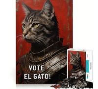 Rompecabezas El Gato Poderoso para Adultos, 1000 Piezas, Juguete para Desafío Mental, Diversión Silenciosa, Corte Preciso, Decoración de Pared 38x26cm