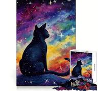 Rompecabezas El Gato y el Cielo para Adolescentes, 1000 Piezas, para ejercitar la Memoria, para una Experiencia de relajación y atención Plena, con Cortes precisos, Regalo Memorable (38x52cm)