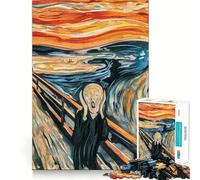 Rompecabezas El Grito de Edvard Munch, 1000 Piezas para Adultos, Juguete de lógica Mental, diversión Tranquila, Corte Firme, Regalo preciado 38x26cm