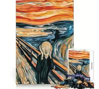 Rompecabezas El Grito de Edvard Munch para Adolescentes, 1000 Piezas, para estimular la Memoria, Actividad en casa, patrón de Montaje, 38x52cm