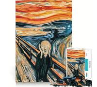 Rompecabezas El Grito de Edvard Munch para Adolescentes, 1000 Piezas, para Mejorar la Memoria, para Disfrutar de la Lectura Lenta, con Bordes limpios, 50x75cm