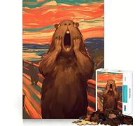 Rompecabezas El Grito del Capibara de 1000 Piezas para Adultos y Adolescentes Juguete para Pensar y reflexionar Alivia el estrés Regalo navideño de Corte Limpio (50x75cm)