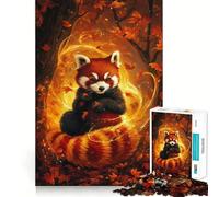 Rompecabezas El Guardián Luminoso del Panda Rojo para Adultos, 1000 Piezas, Rompecabezas para ejercitar la Mente, Ideal para el hogar, Regalo de cumpleaños (38x26cm)