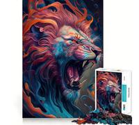 Rompecabezas El León Rugiente para Adolescentes, 1000 Piezas, Actividad para Estimular la Memoria, Montaje de Patrones, 38x26cm