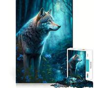 Rompecabezas El Lobo en el río para Adolescentes,1000 Piezas,Juego para desarrollar la Mente,Cortado con láser para un Tiempo de relajación Ejercicios mentales en casa (50x75cm)