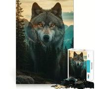 Rompecabezas El Lobo en la Naturaleza para Adultos,1000 Piezas Juego de ingenio y Habilidad Troquelado de Alta precisión Un desafío entretenido para el Tiempo Libre (38x52cm)