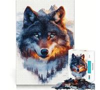 Rompecabezas El Lobo en Las montañas de 1000 Piezas Juego Que estimula el Cerebro Sin Espacios Entre Piezas Ajuste Entretenimiento Acogedor para Interiores para Todos (50x75cm)