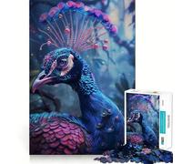 Rompecabezas El majestuoso Pavo Real de 1000 Piezas para Adultos Juguete Inteligente para Jugar en Interiores Corte preciso Un Regalo Encantador 50x75cm