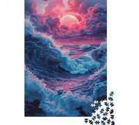 Rompecabezas El Mar Bajo la Luna, Papel Entrelazado de precisión, Rectangular, 1000 Piezas (38 x 26 cm)