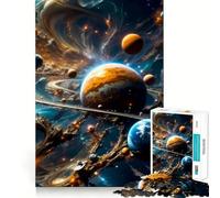 Rompecabezas El Misterio del Universo de 1000 Piezas para Adultos Juguete para concentrarse y ejercitar la Mente Divertido y silencioso Bordes Ajustados Artículo de Santa Claus (38x26cm)
