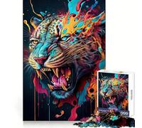 Rompecabezas El Misterioso Leopardo de 1000 Piezas para Adultos Mejora la Memoria Tiempo de Aprendizaje Imagen para armar Obra de Arte 50x75cm