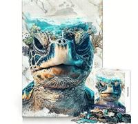 Rompecabezas El Mundo de la Tortuga para Adolescentes, 1000 Piezas, Mejora la Memoria, Diversión Tranquila, Bordes Precisos, Regalo Artístico 38x26cm