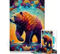 Rompecabezas El Oso Lento y Poderoso para Adultos, 1000 Piezas, Juguete Inteligente, vínculo Familiar, Corte preciso, Regalo de Temporada 38x52cm