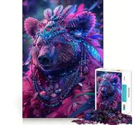 Rompecabezas El Oso Majestuoso para Adolescentes, 1000 Piezas, Mejora la Memoria, Diversión Tranquila, Bordes Precisos, Regalo Artístico 38x52cm