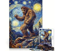 Rompecabezas El Paseo Nocturno de Bigfoot para Adolescentes, 1000 Piezas, lógica, Pensamiento, Escape Tranquilo, Cierre sin Costuras, Regalo navideño (50x75cm)