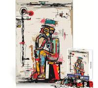 Rompecabezas El Pensador al Estilo Basquiat para Adolescentes, 1000 Piezas, para Mejorar la Memoria, para Disfrutar de una Lectura Tranquila, con Bordes limpios, 38x52cm