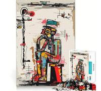 Rompecabezas El Pensador al Estilo Basquiat para Adolescentes, 1000 Piezas, para Mejorar la Memoria, para Disfrutar de una Lectura Tranquila, con Bordes limpios, 38x52cm