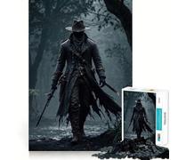 Rompecabezas El Pistolero Sin Rostro de 1000 Piezas para Adolescentes Juguete de lógica Resistente Actividad en casa Bordes Transparentes Regalo Ideal 38x26cm