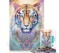 Rompecabezas El Poder del Tigre para Adultos, 1000 Piezas, Piensa Inteligente, Juguete para el Hogar, Disfruta de Corte Preciso, Arte Decorativo para Pared 50x75cm
