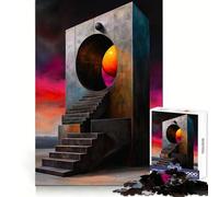 Rompecabezas El Portal Místico para Adultos, 1000 Piezas, Juguete Inteligente, vínculo Familiar, Corte preciso, Regalo de Temporada 38x26cm