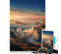 Rompecabezas El Reino sobre Las Nubes de 1000 Piezas para Adultos Juguete Inteligente para Toda la Familia Obra de Arte de Corte preciso (38x52cm)