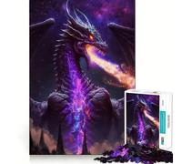 Rompecabezas El Rey Dragón Cósmico de 1000 Piezas para Adolescentes Juego de ingenio Momento de Paz 50x75cm