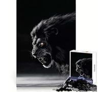 Rompecabezas El Rey León Negro Salvaje de 1000 Piezas para Adolescentes Mejora la Memoria Tiempo de relajación Bordes precisos Regalo Creativo (38x52cm)