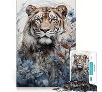 Rompecabezas El Rey Tigre de la Selva para Adolescentes, 1000 Piezas, Fortalece la Memoria, Sin Estrés, Bordes Lisos, 38x26cm