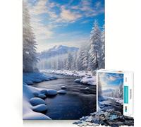 Rompecabezas El río de Las Maravillas invernales para Adolescentes, 1000 Piezas, Juguete de lógica, diversión Relajante, Bordes Suaves, Regalo de cumpleaños 50x75cm