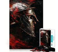 Rompecabezas El Rostro del ejército Espartano para Adultos, 1000 Piezas, Juguete Que desafía la Mente, Pieza de colección de Arte de Corte nítido 38x26cm