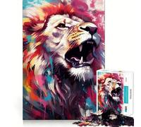 Rompecabezas El Rugido del Rey para Adolescentes, 1000 Piezas, Juguete Inteligente, Juego Relajante, Corte Suave, Regalo increíble 50x75cm