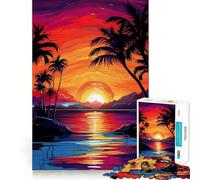 Rompecabezas El Sol se derrite de 1000 Piezas para Adolescentes Juego de ingenio Momento de Paz Bordes de Calidad 38x26cm
