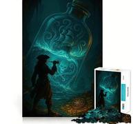 Rompecabezas El sueño del Pirata en una Botella para Adolescentes, 1000 Piezas, para estimular la Memoria, Momentos de Tranquilidad, Corte Premium, Regalo de cumpleaños (38x26cm)