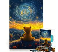 Rompecabezas El sueño Estrellado del Osito de Peluche de 1000 Piezas para Adultos Juguete Inteligente para Jugar en Interiores Corte preciso Un Regalo Encantador 50x75cm
