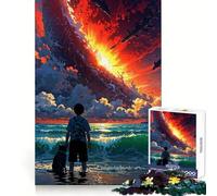 Rompecabezas El Último Atardecer para Adultos, 1000 Piezas Juguete Inteligente para el hogar Disfrute de un Corte preciso Decoración de Pared 50x75cm