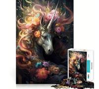 Rompecabezas El Unicornio y la Naturaleza para Adolescentes, 1000 Piezas, para Mejorar la Memoria, para Disfrutar de un Juego de niños, con Bordes limpios, 38x52cm