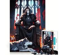Rompecabezas El Vampiro y su Lobo para Adultos Juego de 1000 Piezas Que estimula el Pensamiento Estructura de Encaje precisa Fácil de Aprender Diversión para Toda la Familia (38x26cm)