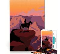 Rompecabezas El Vaquero en el acantilado para Adultos, 1000 Piezas, estimula la Memoria, diversión Relajante, Corte, Regalo Original 38x52cm