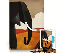 Rompecabezas Elefante Sabio de 1000 Piezas Diversión para ejercitar la Mente Piezas de Ajuste preciso Un pasatiempo Fascinante para los Momentos de Ocio (50x75cm)