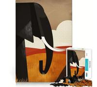 Rompecabezas Elefante Sabio de 1000 Piezas Juego cognitivo Divertido con Estructura de Encaje preciso Actividad para Fortalecer los Lazos Familiares (38x52cm)