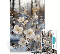 Rompecabezas Elegancia Flor de Invierno de 1000 Piezas Juego de lógica y Pensamiento Experto en Corte Artesanía Momento de Tranquilidad Ejercicio Mental en casa (50x75cm)