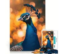 Rompecabezas Elegante de 1000 Piezas con diseño de Pavo Real al Atardecer para Adolescentes Juguete Que desafía la Mente Pasatiempo Relajante Corte preciso Un Regalo Encantador 50x75cm
