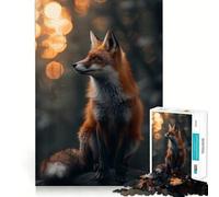 Rompecabezas Elegante de 1000 Piezas Red Fox Sunset para Adultos Ayuda a Fortalecer la Memoria Divertido y Casual Bordes limpios Regalo clásico (50x75cm)