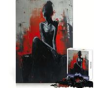 Rompecabezas Elegantes de Retratos Rojos para Adultos,1000 Piezas,para una Memoria nítida,Entretenimiento Tranquilo,Bordes limpios,Regalo de cumpleaños (50x75cm)