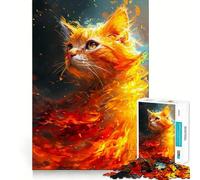 Rompecabezas Ember Feline de 1000 Piezas para Adolescentes Juguete para ejercitar la Mente Regalo Original para una escapada Tranquila 38x26cm