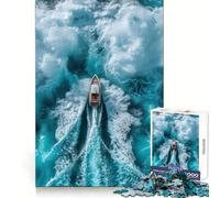 Rompecabezas Emocionante Paseo en Barco para Adolescentes, 1000 Piezas, Mejora la Memoria, diversión Tranquila, Bordes precisos, Regalo artístico 38x26cm