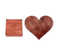 Rompecabezas en forma de corazón de madera, Rompecabezas en forma de corazón de San Valentín que muestran amor por los compromisos para bodas